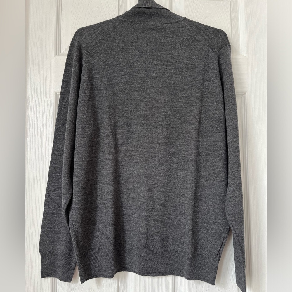 Guise Mens Wool Turtleneck Gray Sweater Relaxed Fit M - Picture 2 of 5
